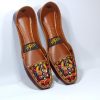 Brown Embroidered Formal Khussa