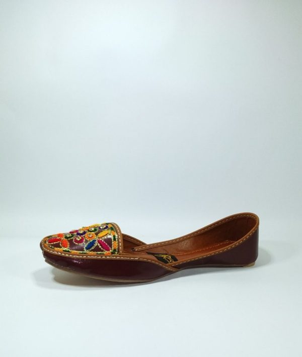 Brown Embroidered Formal Khussa