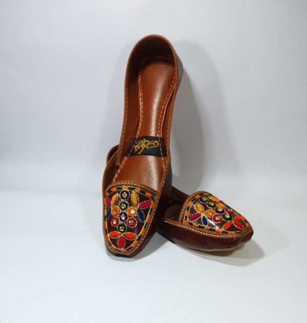 Brown Embroidered Formal Khussa