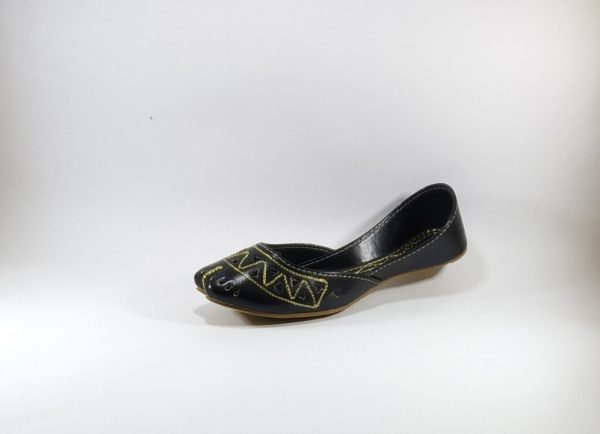 Black and Golden Casual Khussa