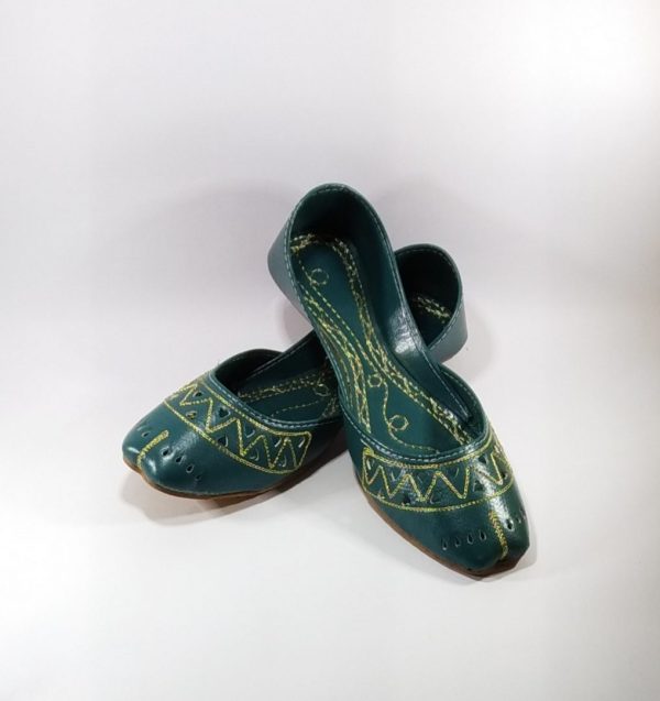 SKU_006_4 Green and Golden Casual Khussa